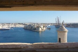 Opazovalnica nad pristaniščem v Valletti