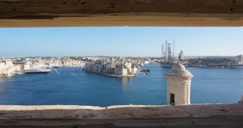 Opazovalnica nad pristaniščem v Valletti